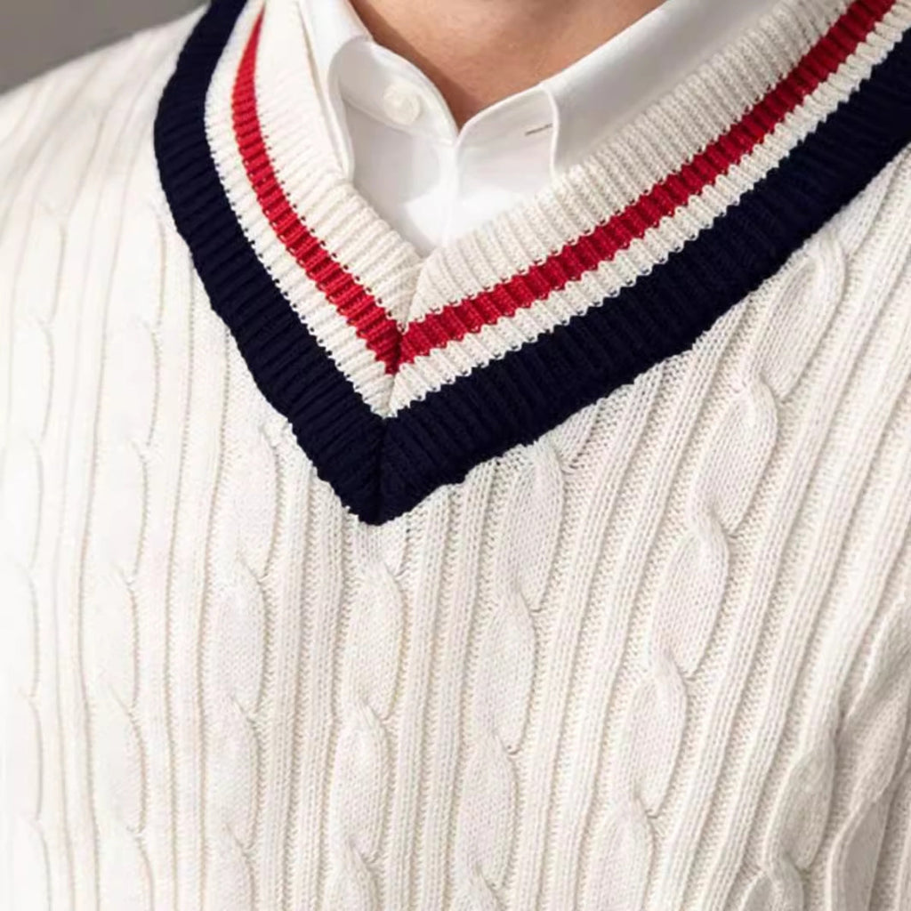 Collegiate V-Neck Sweater